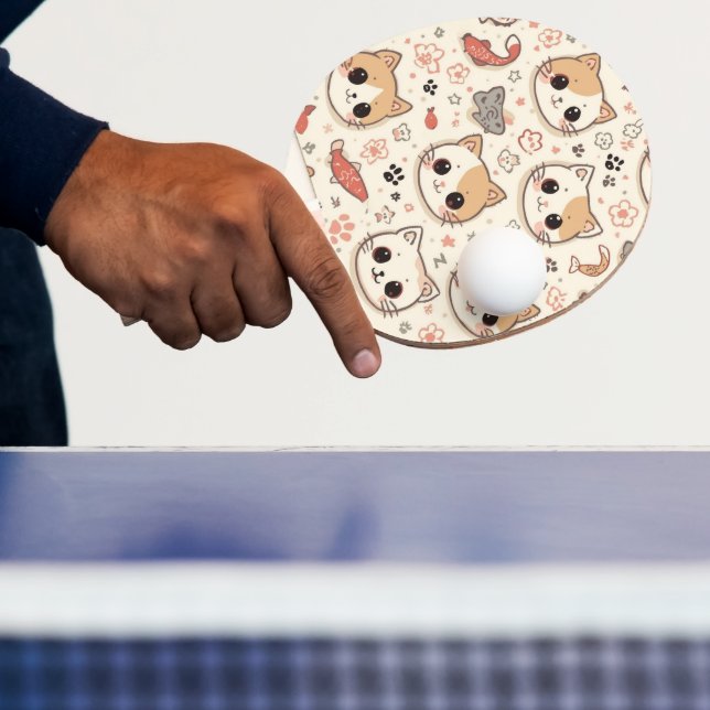 Raquette De Ping Pong Cute Chat simple chaton Motif (Insitu)