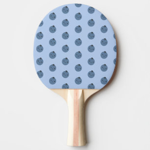 Raquette De Ping Pong Cute Kawaii Blueberry Motif 