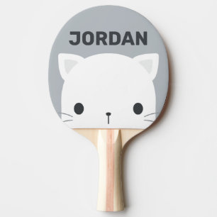 Raquette De Ping Pong Cute Little Cat avec nom personnalisé