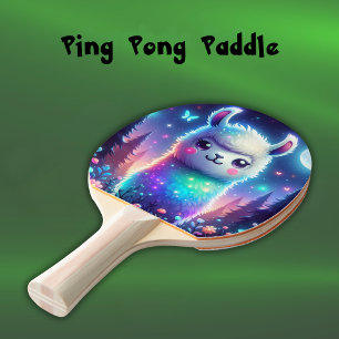 Raquette De Ping Pong Cute Llama / Tiger Holographique
