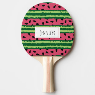 Raquette De Ping Pong Cute pastèque Motif rose et vert