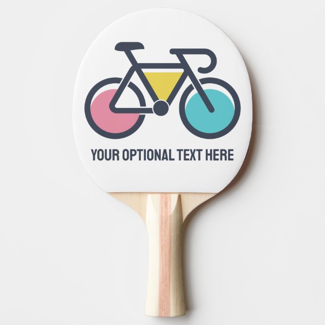 Raquette De Ping Pong Cyclisme de texte personnalisé (Devant)