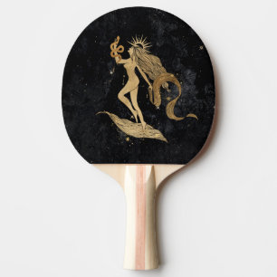 Raquette De Ping Pong Déesse du Zodiaque   Astrologie Cosmologique Gold 