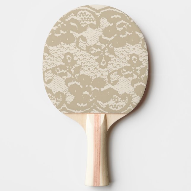 Raquette De Ping Pong Dentelle beige (Devant)