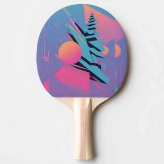 Raquette De Ping Pong Design Memphis du milieu du XXe siècle - Art de Ke