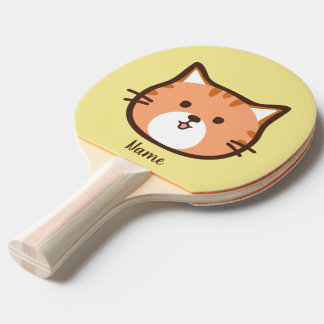 Raquette De Ping Pong Dessin animé chat mignon