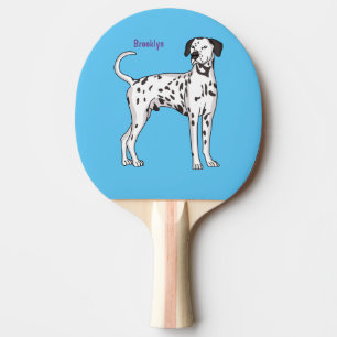 Raquette De Ping Pong Dessin animé de chien dalmate