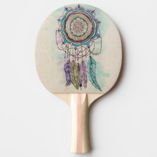 Raquette De Ping Pong dessin de mandala