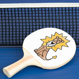 Raquette De Ping Pong dessin mignon lion enfants retro safari jungle ani