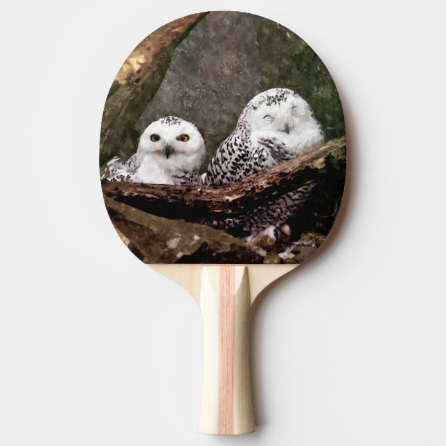 Raquette De Ping Pong Deux Chouettes (Devant)