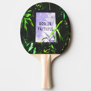 Raquette De Ping Pong Dieu est Fidèle Inspiration Chrétienne