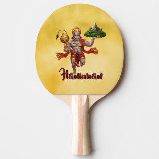 Raquette De Ping Pong Dieu Hanuman volant soulevant une montagne