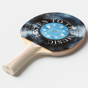 Raquette De Ping Pong Disque de musique Aqua Blue Black