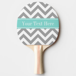 Raquette De Ping Pong Dk Gray White LG Chevron Turquoise