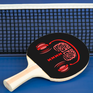 Raquette De Ping Pong Docteur Cerveau Tissue à l'écoute de la musique