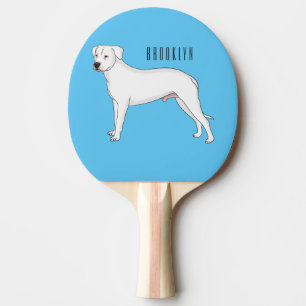 Raquette De Ping Pong Dogo argentino dessin animé pour chien