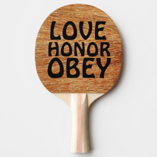 Raquette De Ping Pong DON mariage AMOUR HONNEUR ET PING-PONG OBEY PADDLE