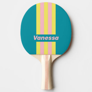 Raquette De Ping Pong Douce Épingle de Mer Baisée Rayée avec Nom