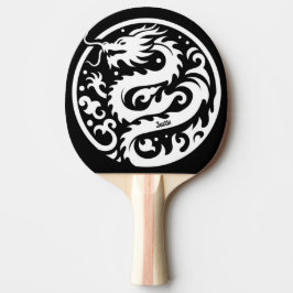Raquette De Ping Pong Dragon Blanc et Noir Personnalisé
