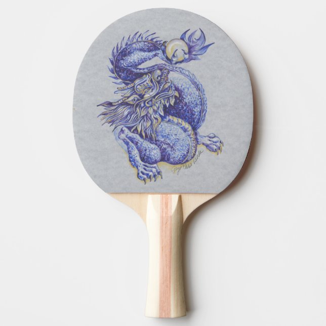 Raquette De Ping Pong Dragon bleu (Devant)