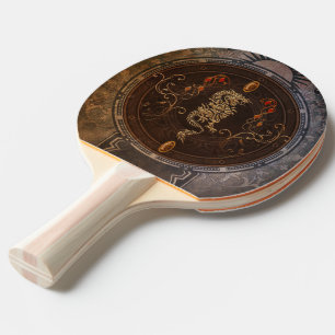 Raquette De Ping Pong Dragon chinois d'or