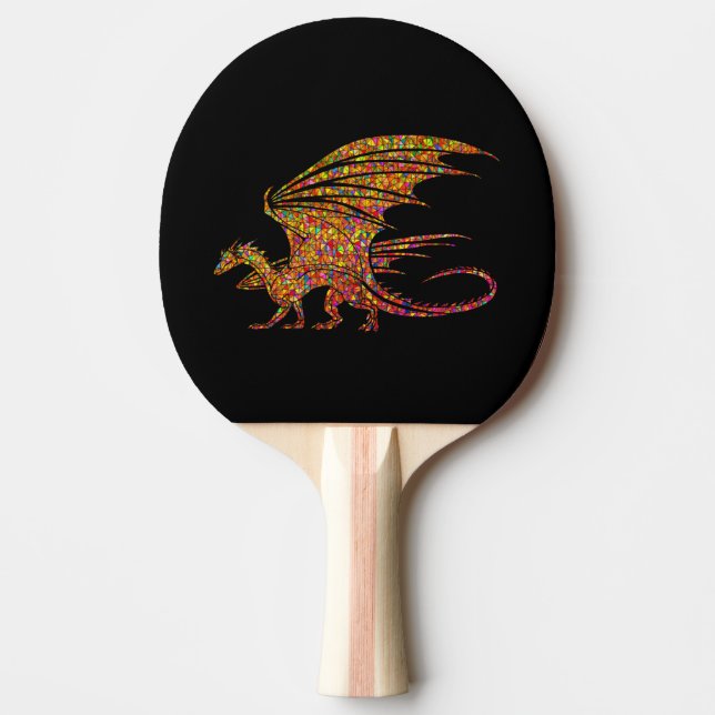 Raquette De Ping Pong Dragon de mosaïque Extraordinaire (Devant)