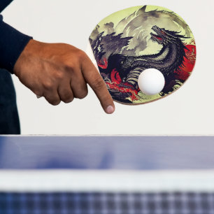 Raquette De Ping Pong Dragon Fury - Artiste Rétro
