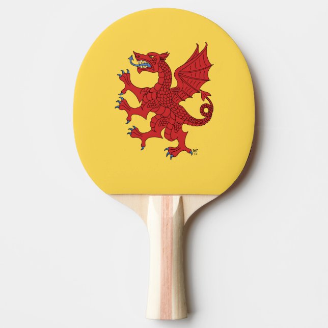 Raquette De Ping Pong Dragon Rampant Gules (Devant)
