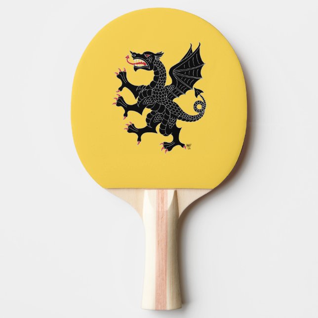 Raquette De Ping Pong Dragon Rampant Sable (Devant)