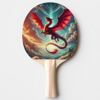 Raquette De Ping Pong Dragon rouge