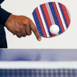 Raquette De Ping Pong Drapeau Abstrait américain 2