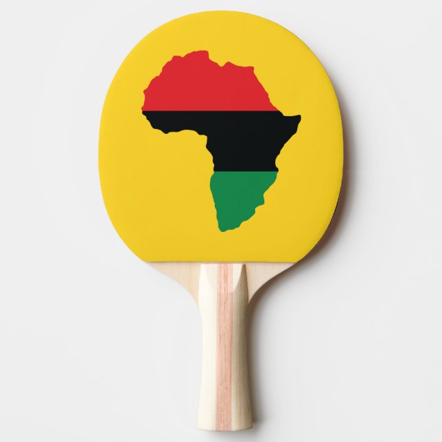 Raquette De Ping Pong Drapeau Afrique rouge, noire et verte (Devant)