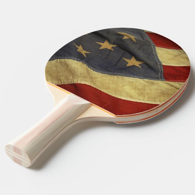 Raquette De Ping Pong Drapeau américain (Dos Angle)
