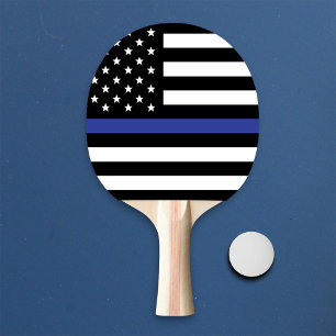 Raquette De Ping Pong Drapeau américain à ligne mince personnalisé