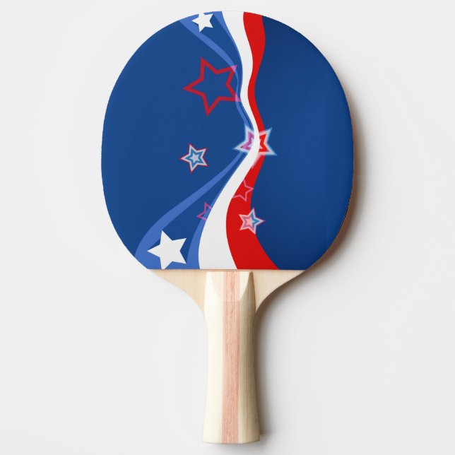Raquette De Ping Pong drapeau américain Abstrait (Devant)
