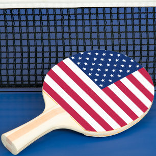 Raquette De Ping Pong Drapeau américain Patriotique Tennis Ping Pong