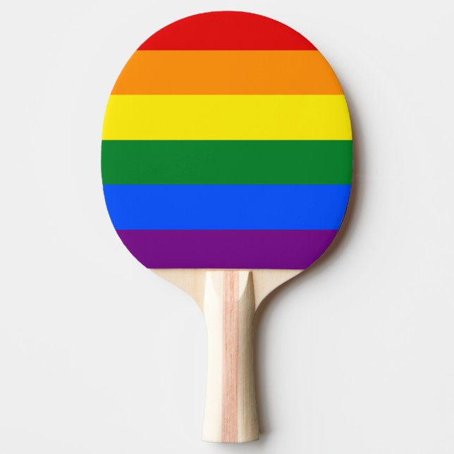 Raquette De Ping Pong Drapeau arc-en-ciel LGBT (Devant)