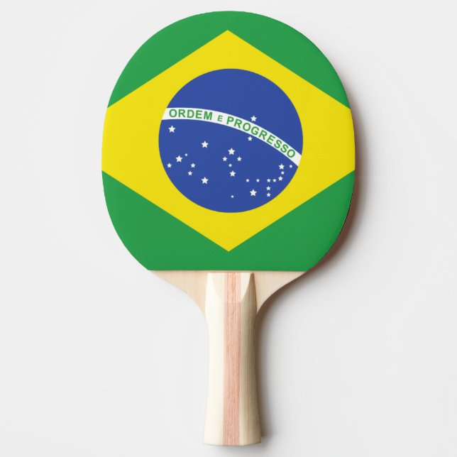 Raquette De Ping Pong Drapeau brésilien (Devant)