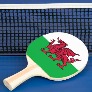 Raquette De Ping Pong Drapeau celtique du Dragon rouge du Pays de Galles