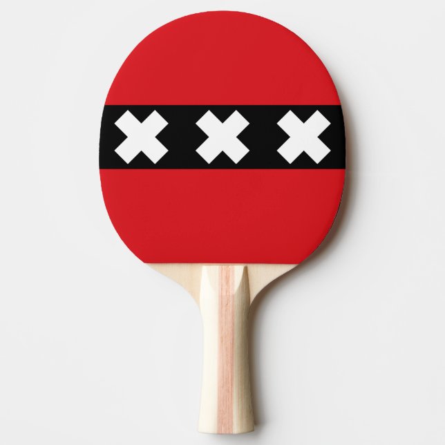 Raquette De Ping Pong Drapeau d'Amsterdam, Pays-Bas Ping Pong Paddle (Devant)