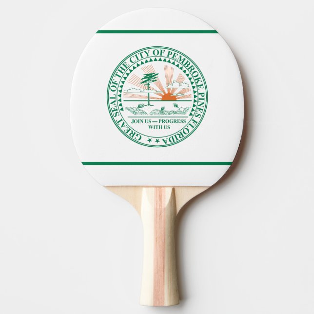 Raquette De Ping Pong Drapeau de Fort Pembroke Pines, Floride (Devant)