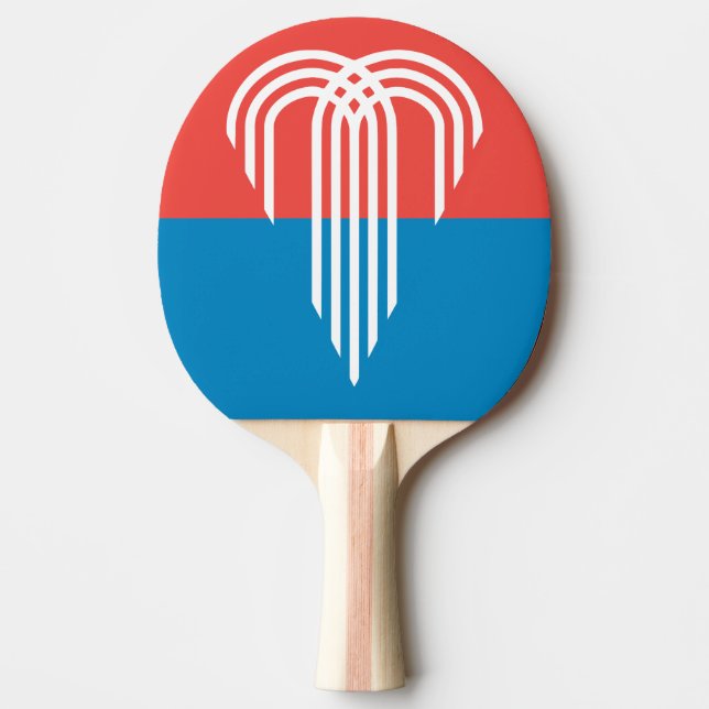 Raquette De Ping Pong Drapeau de Kansas City, Missouri (Devant)