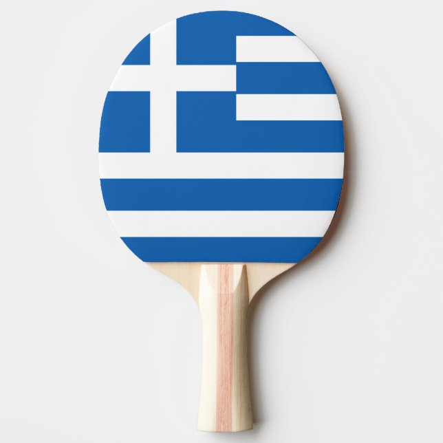 Raquette De Ping Pong Drapeau de la Grèce (Devant)