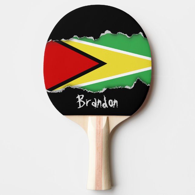 Raquette De Ping Pong Drapeau de la Guyane (Devant)