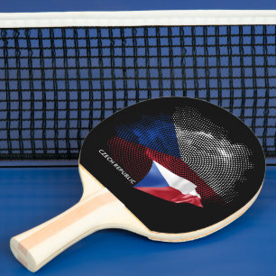 Raquette De Ping Pong Drapeau de la République tchèque