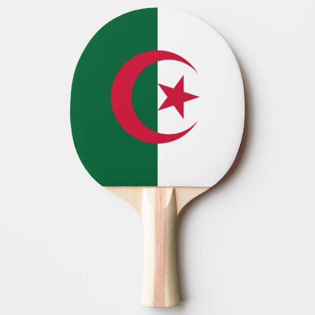 Raquette De Ping Pong Drapeau de l'Algérie (Devant)