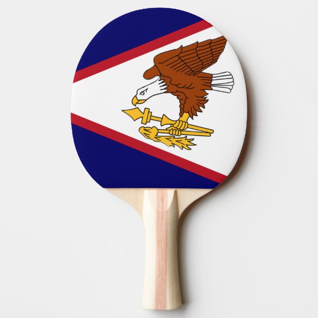 Raquette De Ping Pong Drapeau des Samoa américaines (Dos)