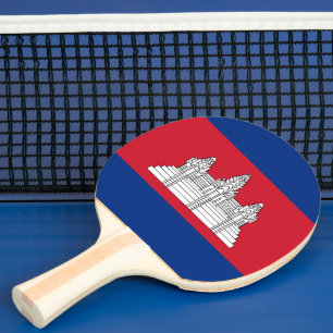 Raquette De Ping Pong drapeau du Cambodge