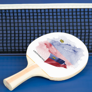 Raquette De Ping Pong drapeau du Liechtenstein