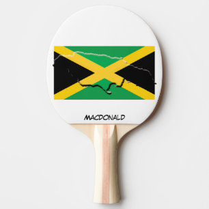 Raquette De Ping Pong DRAPEAU ET CARTE JAMAICA Personnalisé